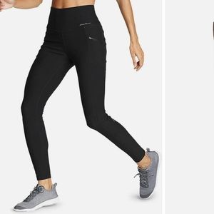 EDDIE BAUER Women’s Trail Tight Leggings w/  Zippered Pockets NWOT